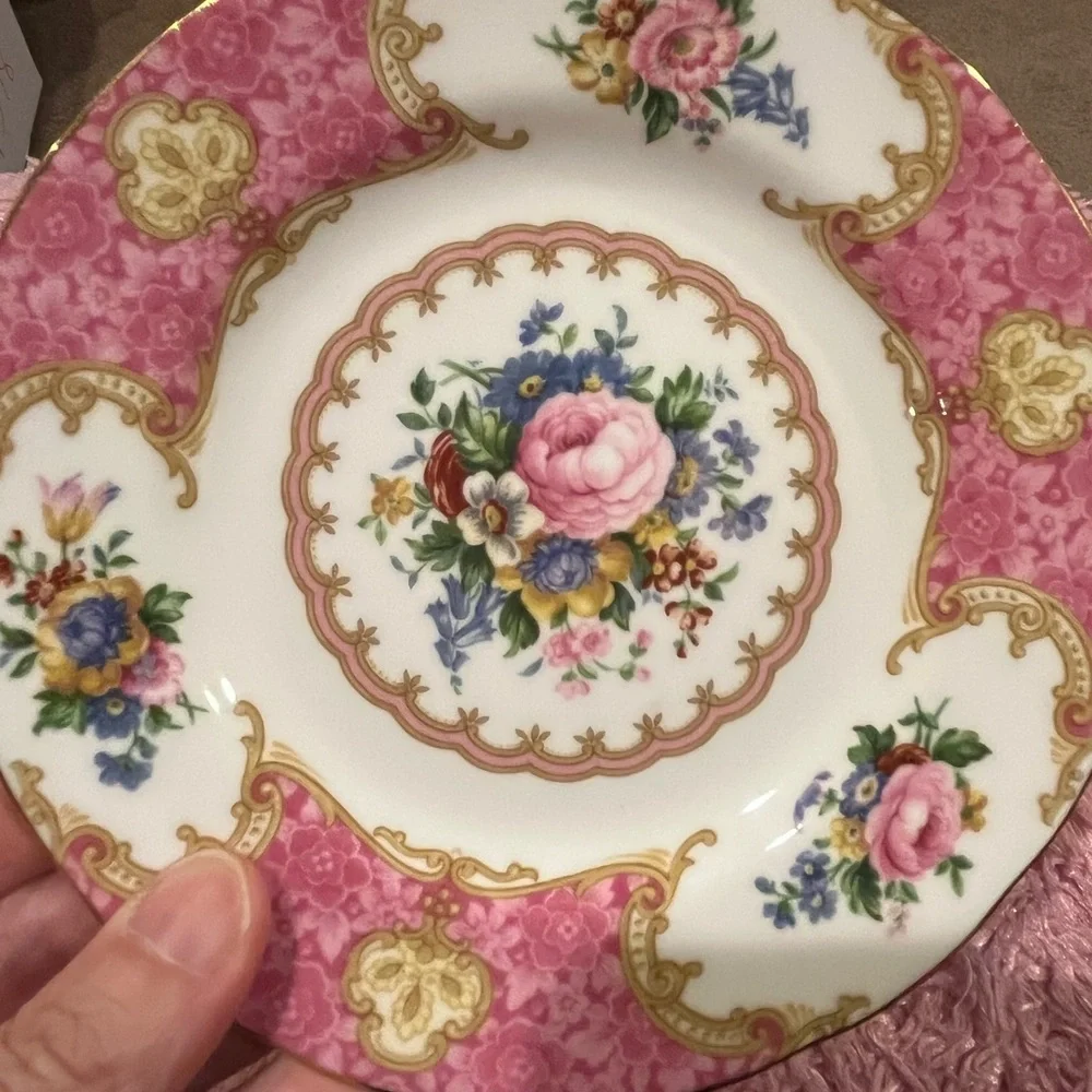 Royal Albert Lady Carlyle Bone China Floral Round Covered Butter Dish